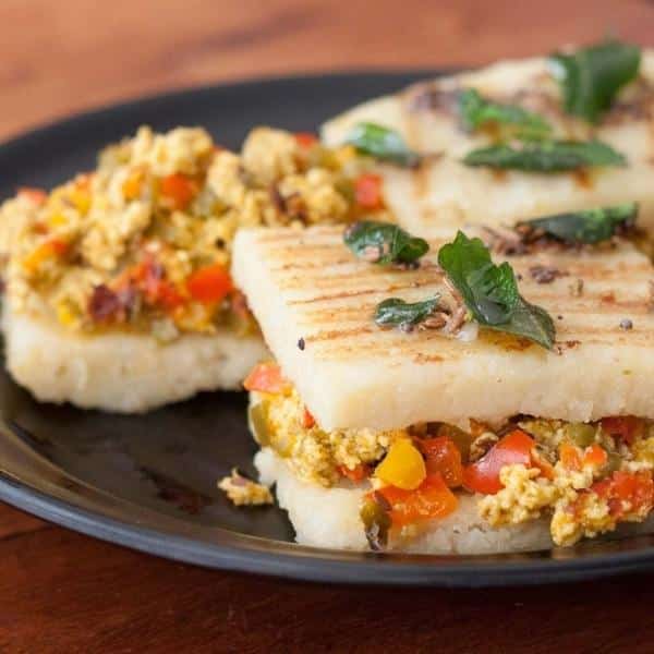 Paneer Dhokla Sandwich